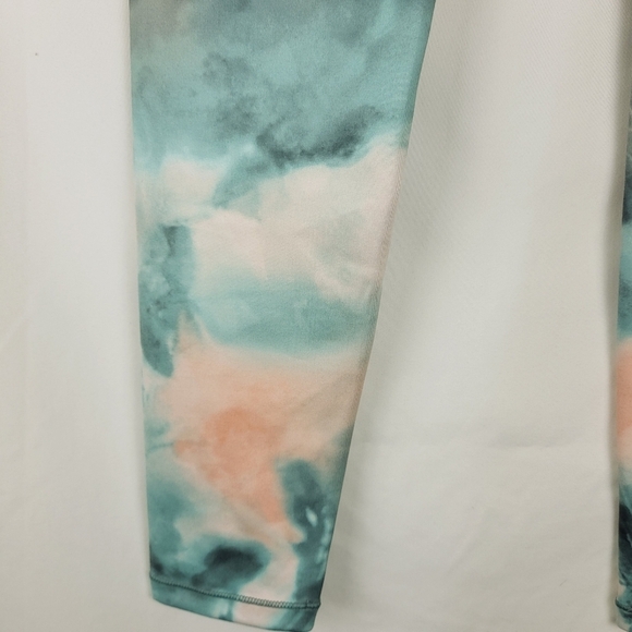 Athleta Girl High Rise Printed Chit Chat Tight Legging Size XL Teal Peac… - Picture 4 of 10